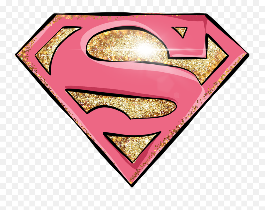 Supergirl Logo Pink S Goldglitter Sparkles Supermom Sup - Supergirl ...