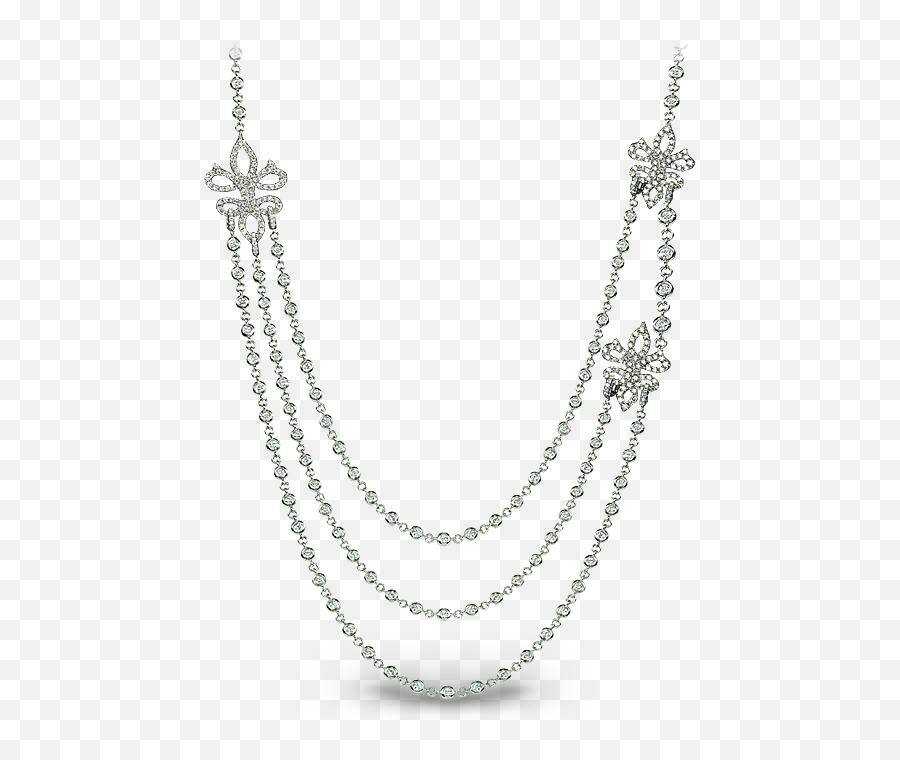 Triple Layer Diamond Necklace Jacob U0026 Co Timepieces - David Yurman Silver Pearl Necklace Png,Diamond Chain Png