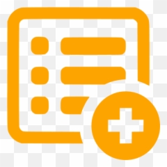 Orange Add List Icon - Free orange icons List Icon Yellow Png