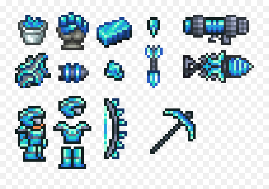 Frozium Set An Ice Boime Version Of - Terraria Sprite Sheet Png,Terraria Icon File