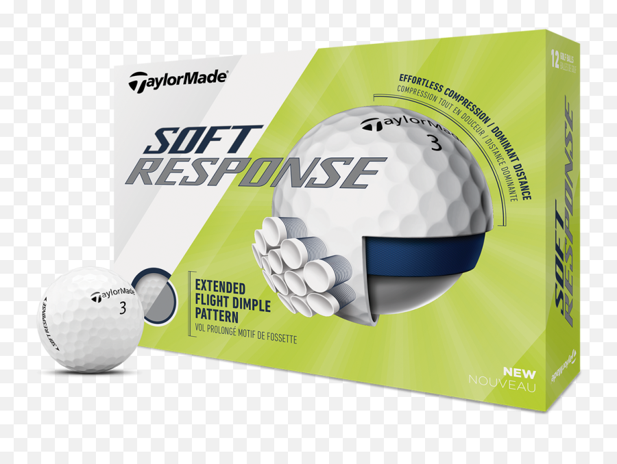 Taylormade Soft Response Golf Balls White 12 Pack - Walmartcom Taylormade Soft Response Golf Balls Png,Golfball On Tee Icon Free