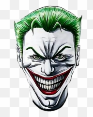 Joker Batman Suicidesquad Freetoedit - Draw The Joker Sketch Joker Drawing Easy Png,The Joker Png