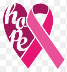 Hope Cancer Ribbon - Print Art Girly png