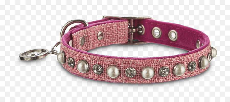 Bond U0026 Co Pink Pearl Collar For Necks 10 - 12 Pink Dog Collar With Pearls Png,Pearl Icon Rack Dimensions