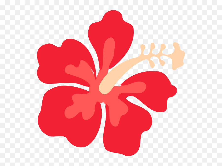 Red Hibiscus With No Flowers Clip Art - Clipart Transparent Background Hawaiian Flower Png,Flower Clipart Transparent Background