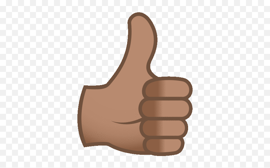 Thumbs Up Joypixels Sticker - Thumbs Up Joypixels Approve Th Thumbs Up Brown Png,Two Thumbs Up Icon