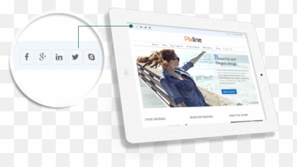 Pixline - All In One WordPress Theme ThemeHunk Tablet Computer png