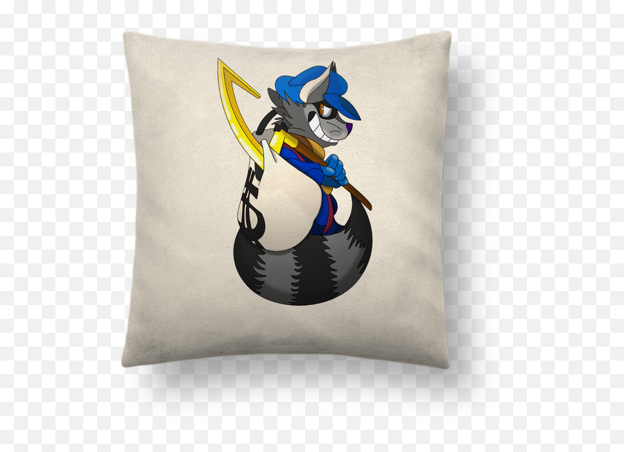 Coussin Toucher Peau De Pêche 41 X Cm Sly Cooper Par La Taverne Du Geek - Sly Cooper Png,Sly Cooper Png