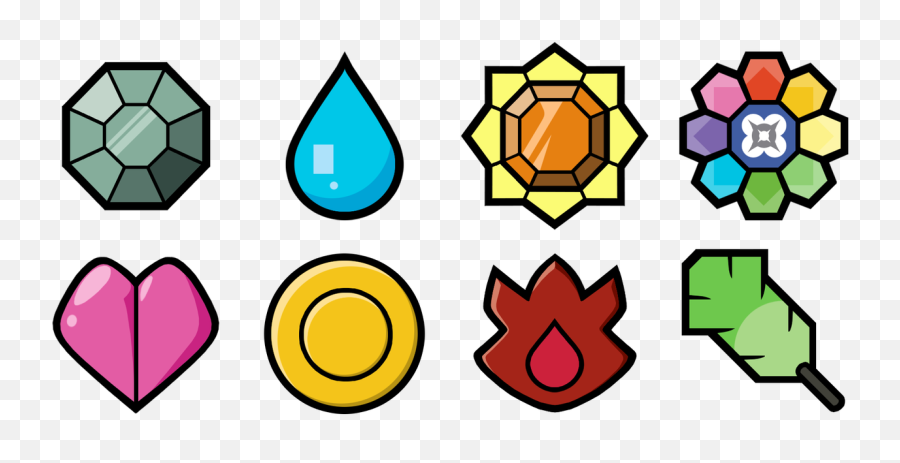 Gym Badges Pokémon Wiki Fandom - Pokemon Kanto Badges Png,Ghost Pokemon Icon
