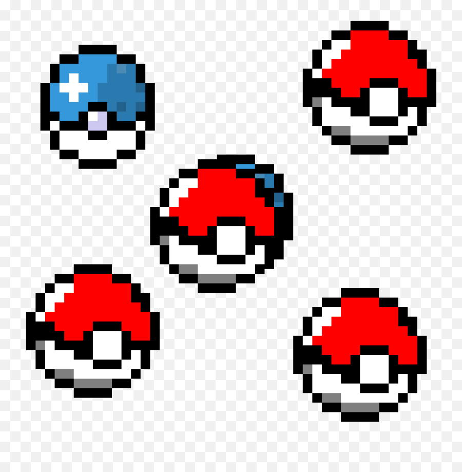 Pixilart - Pocmon By Anonymous Pokeball Pixel Art Png,Great Ball Icon