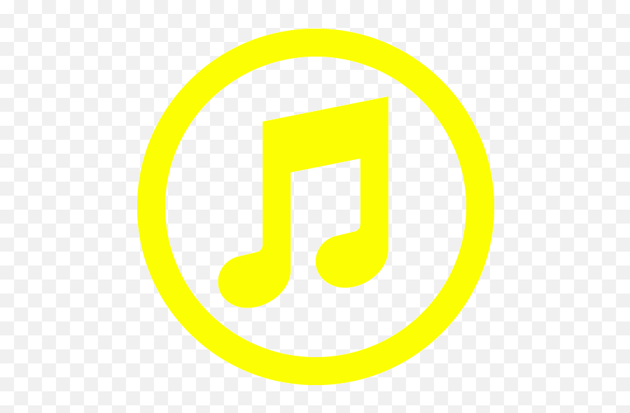Yellow Itunes Icon - Free Yellow Site Logo Icons Itunes Icon Png White,Apple Logo Icon Text