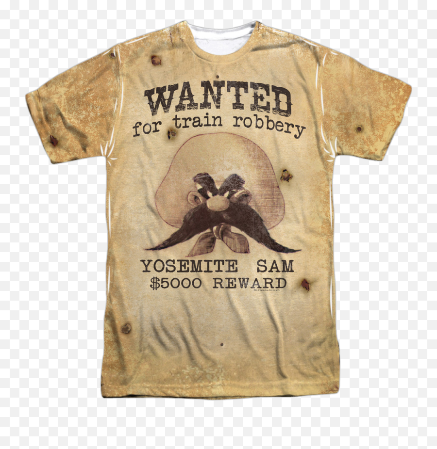 Yosemite Sam Wanted Poster Looney Tunes T - Shirt Yosemite Sam Png,Wanted Poster Png