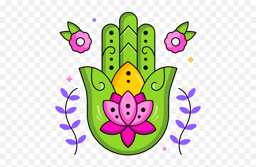 Icono Hamsa De La Mano Hindú Religión Gesto Gratis - Floral Png,Hamsa Icon
