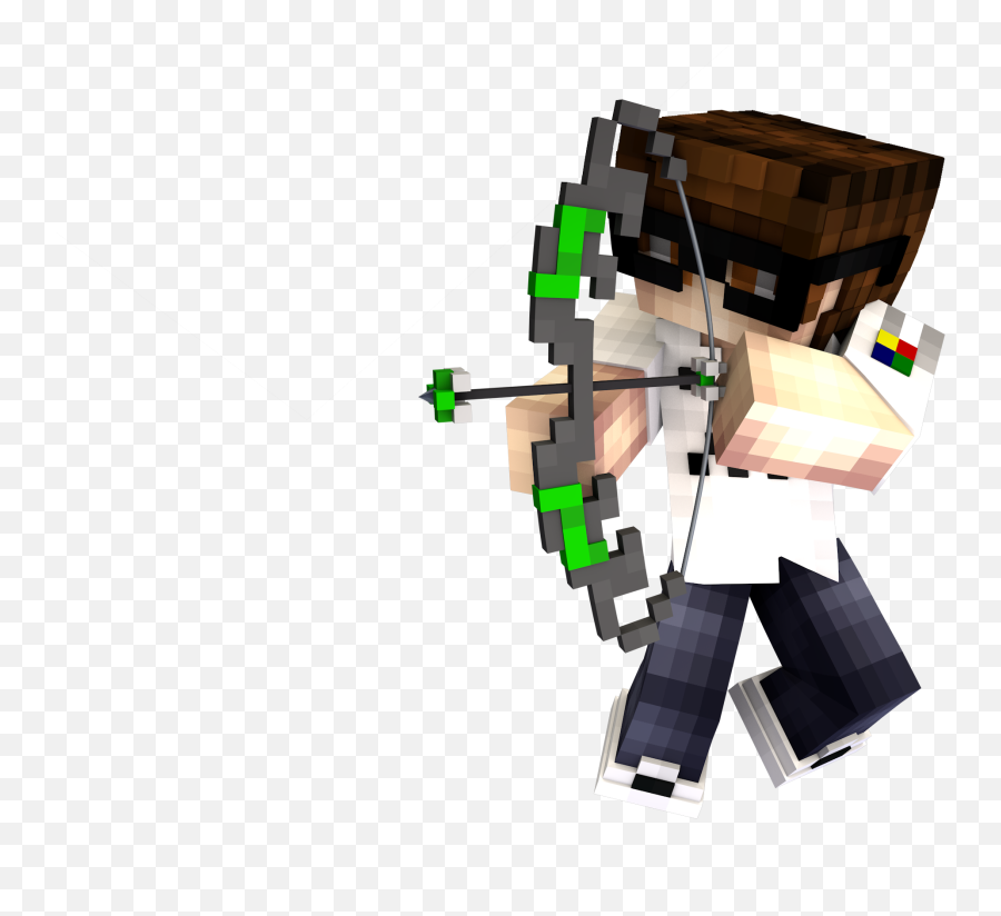Minecraft Character With Bow Png Image - Minecraft Skin With Bow,Minecraft Character Png