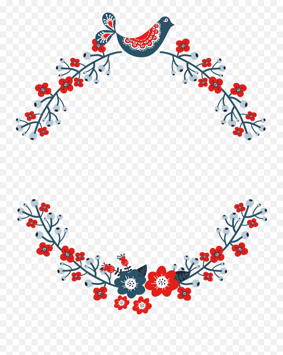 Wreath Frame Floral - Free Vector Graphic On Pixabay Free Frames And Borders Png,Flower Wreath Png