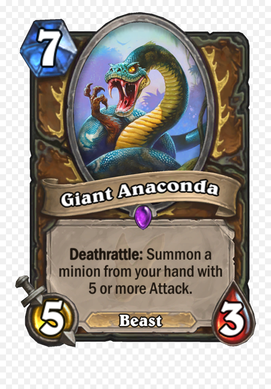 Giant Anaconda - Hearthstone Card Statistics Hsreplaynet Ashes Of Outland Msshi Png,Anaconda Png