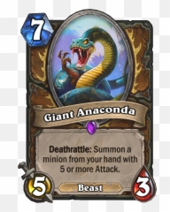 Giant Anaconda - Hearthstone Card Statistics Hsreplaynet Ashes Of Outland Msshi Png,Anaconda Png