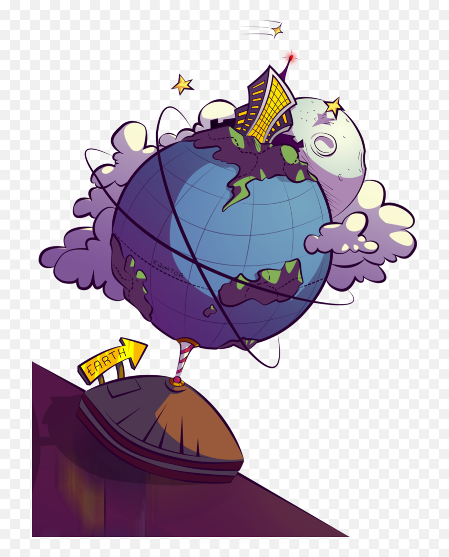Cartoon Earth Globe Render By Eballen - Globe Cartoon Of World Png,Cartoon Earth Png