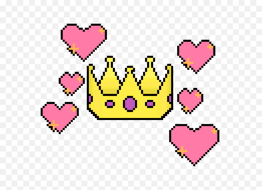Download Hd Crown Two - Pixel Art Pink Crown Transparent Png Pink Crown Pixel Art,Pink Crown Png