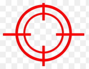 Red Drawn Circle Png - Gun Target Transparent Background