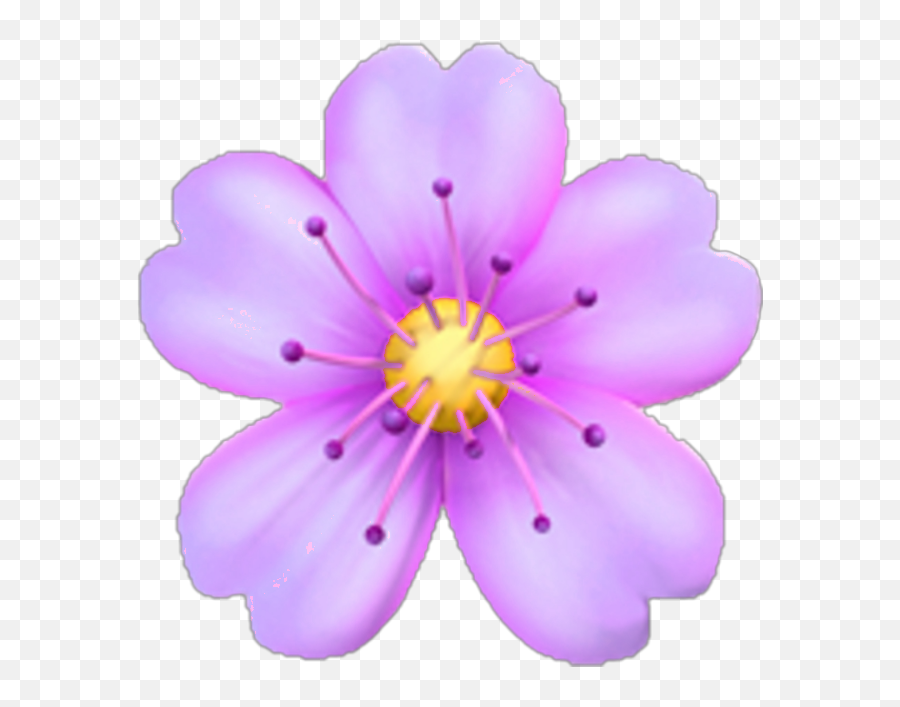 Flower Purple Emoji - Flower Emoji Png,Purple Emoji Png