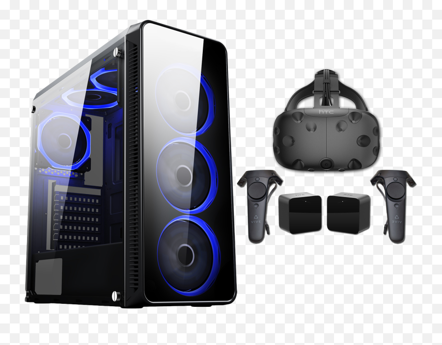 Hst Blaze Ryzen 5 2600 8gb Gtx1660 6gb Customisable Htc Vive - Computer Case Png,Htc Vive Png