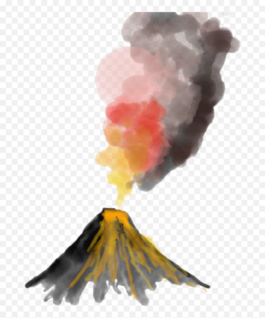 Lava Actually Wine With Dinner - Watercolor Paint Png,Volcano Png