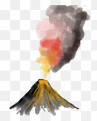 Lava Actually Wine With Dinner - Watercolor Paint Png,Volcano Png