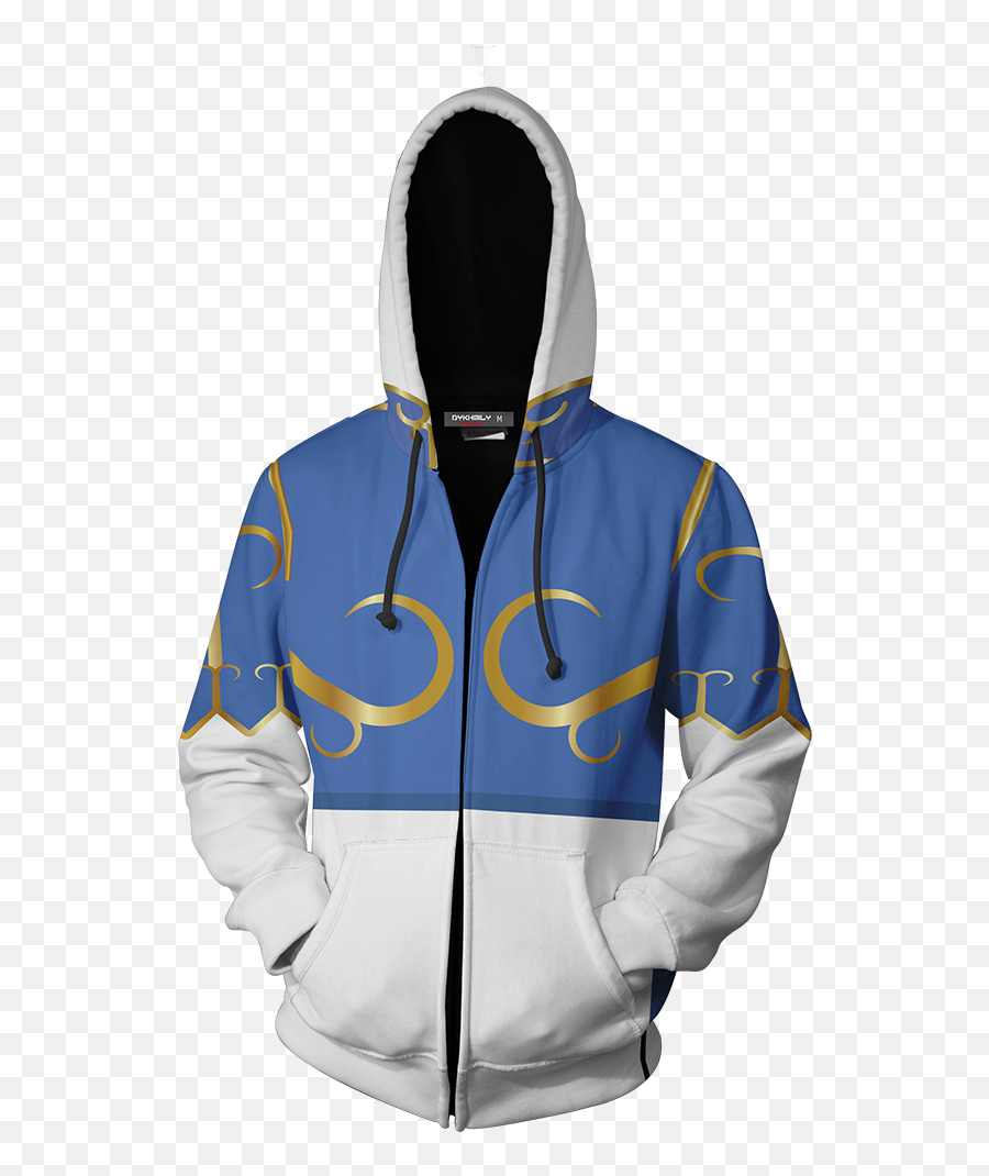 Street Fighter Chun - Li Cosplay Zip Up Hoodie Jacket Hoodie Png,Chun Li Png