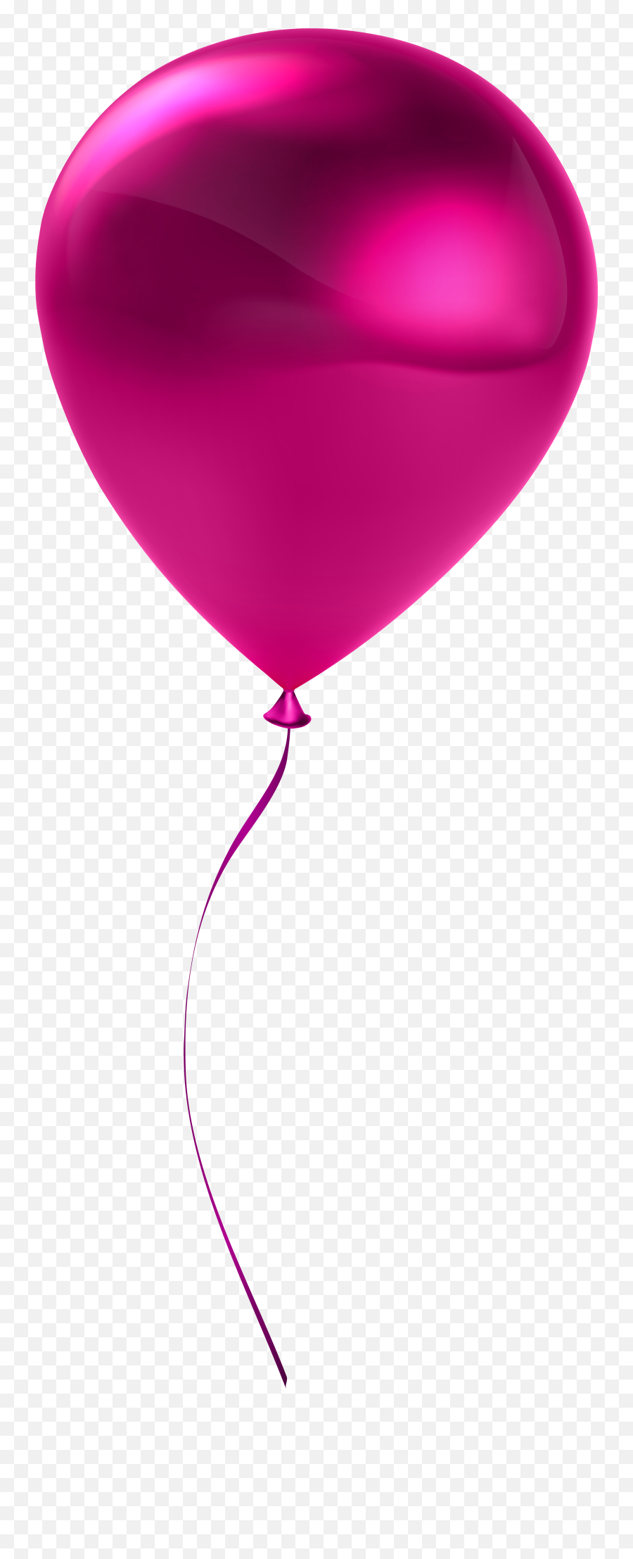 Pink Balloon Clipart Png - Single Balloon Clipart Png,Balloon Clipart Png