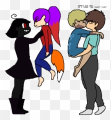 Making Out With Brown Hair Boy Clipart - Cartoon Blonde png