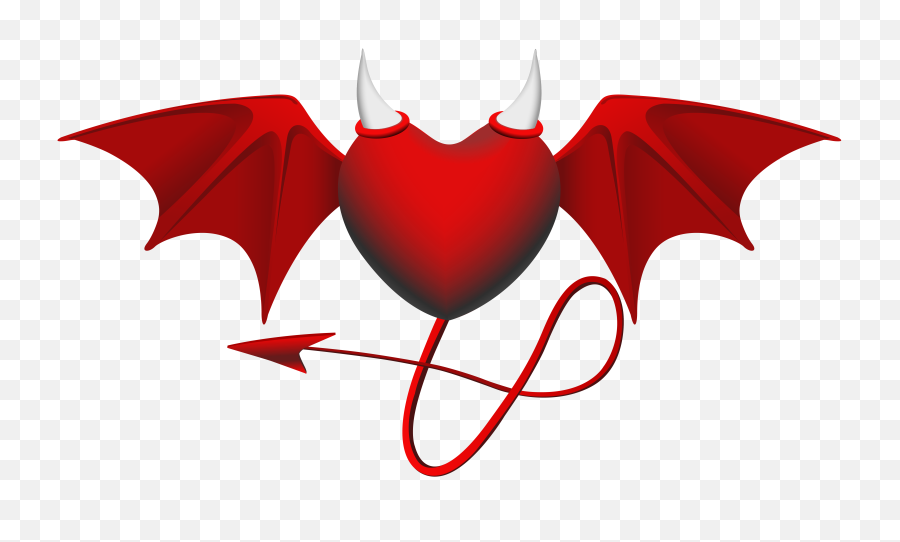 Horn Clipart Devel - Devil Heart Png,Devil Horns Png