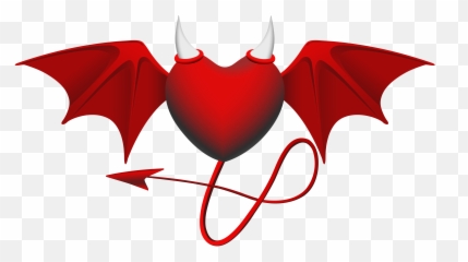 Horn Clipart Devel - Devil Heart Png