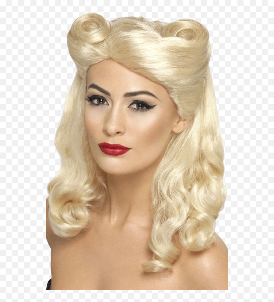 40s Pin Up Wig Blonde - Pin Up Wig Png,Blonde Wig Png
