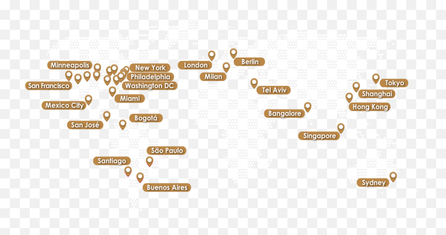 Hickey Global Locations White Gold - Hickey And Associates World Map Png,Hickey Png