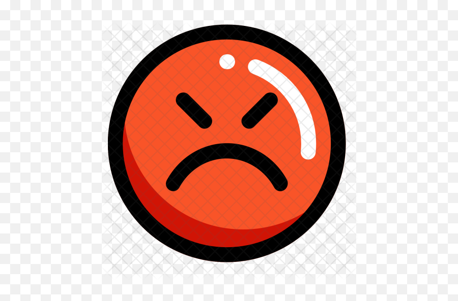 Mad Emoji Icon Of Colored Outline Style - Icon Angry Png,Mad Png