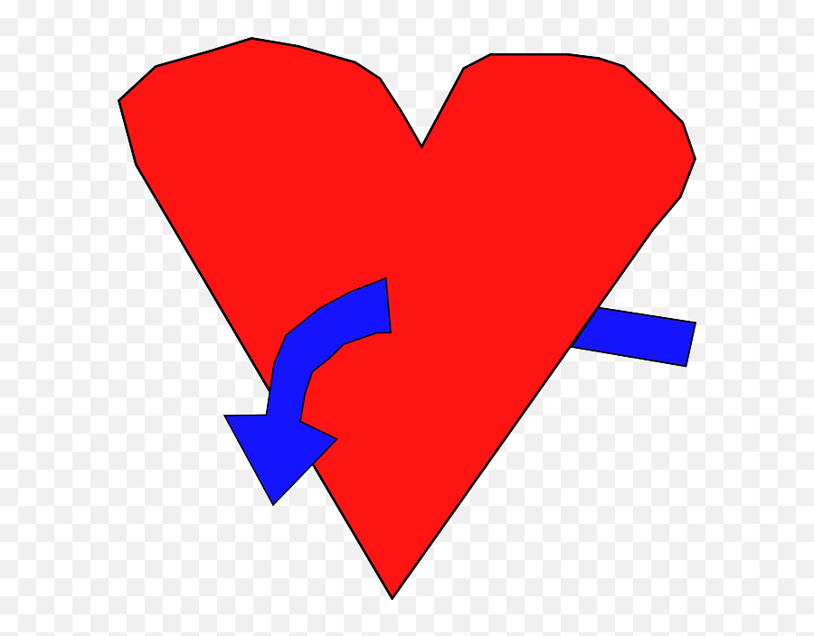 Red Blue Arrow Drawing Heart Hart Curved With Free Image - Clip Art Png,Red Curved Arrow Png