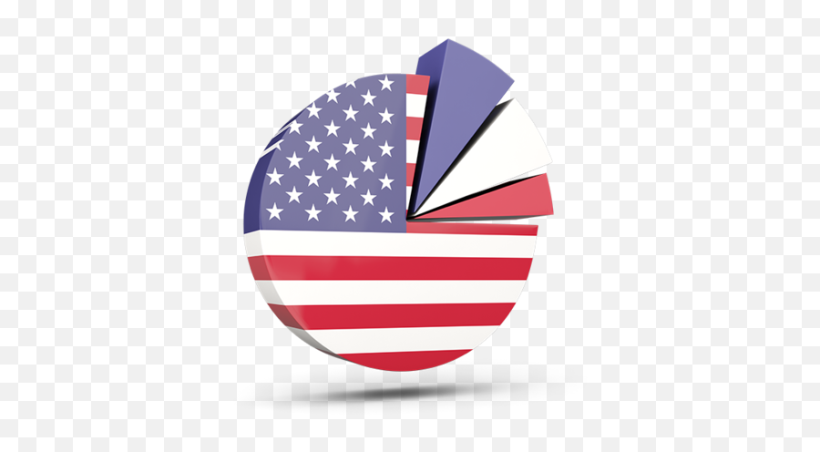 Pie Chart With Slices Illustration Of Flag United States - Border Between France And Spain Png,Pie Chart Png