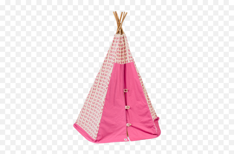 Organic Cotton Canvas Teepee With Bamboo Poles - Pink Tent Png,Teepee Png