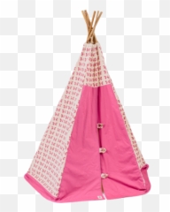 Organic Cotton Canvas Teepee With Bamboo Poles - Pink Tent Png,Teepee Png