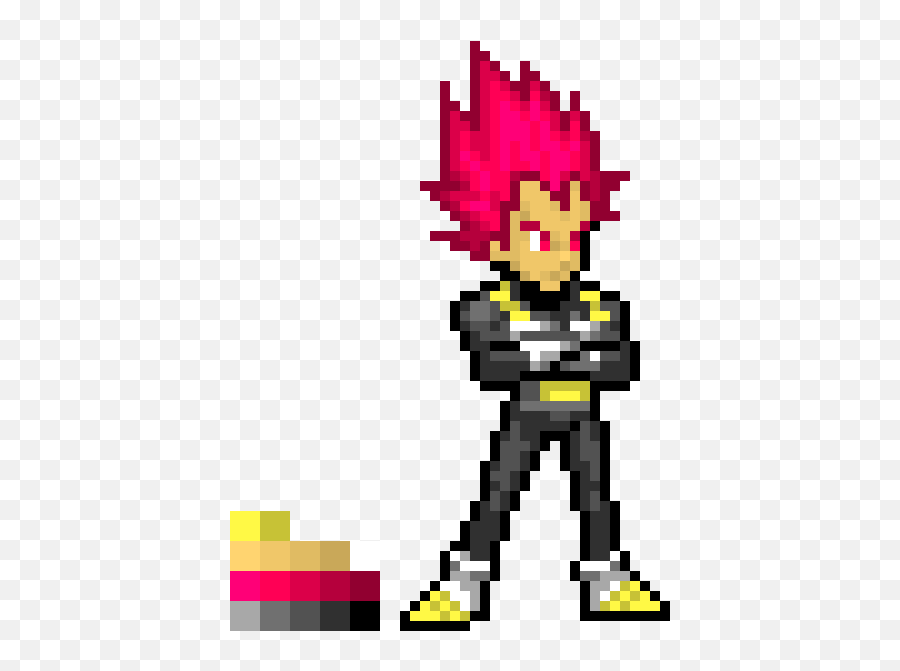 Super Saiyan God Vegeta Pixel Art Maker - Vegeta Ssj4 Pixel Art Png,Vegeta Transparent