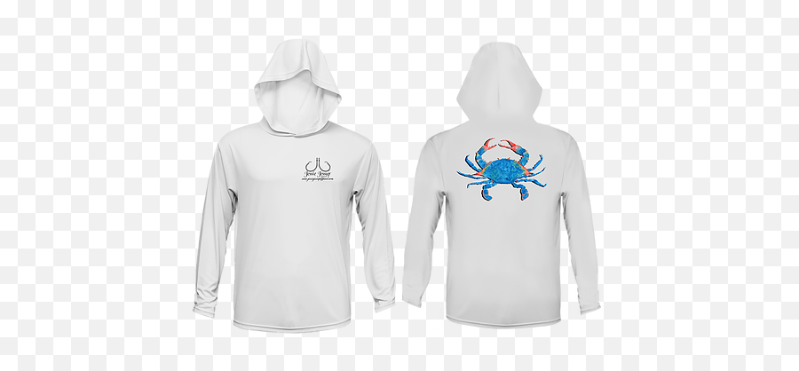 Youth Blue Crab Performance Hoodie Jessiejessupapparel - Hoodie Png,Blue Crab Png