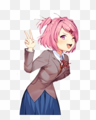 Banner Pose Into A Full Sprite - Natsuki Ddlc Png,Natsuki Png
