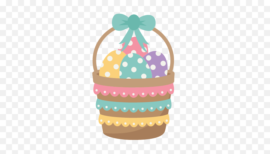 Easter Basket Svg Scrapbook Cut File Cute Clipart Files For - Cute Easter Basket Clipart Png,Easter Basket Png