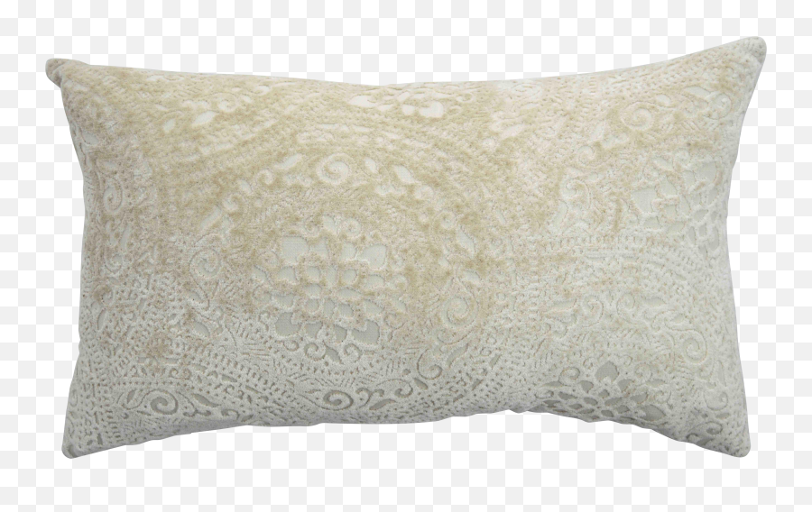 Firmamenta Italian Cream Lace Linen Velvet Lumbar Pillow - Pillow Png,Lace Texture Png