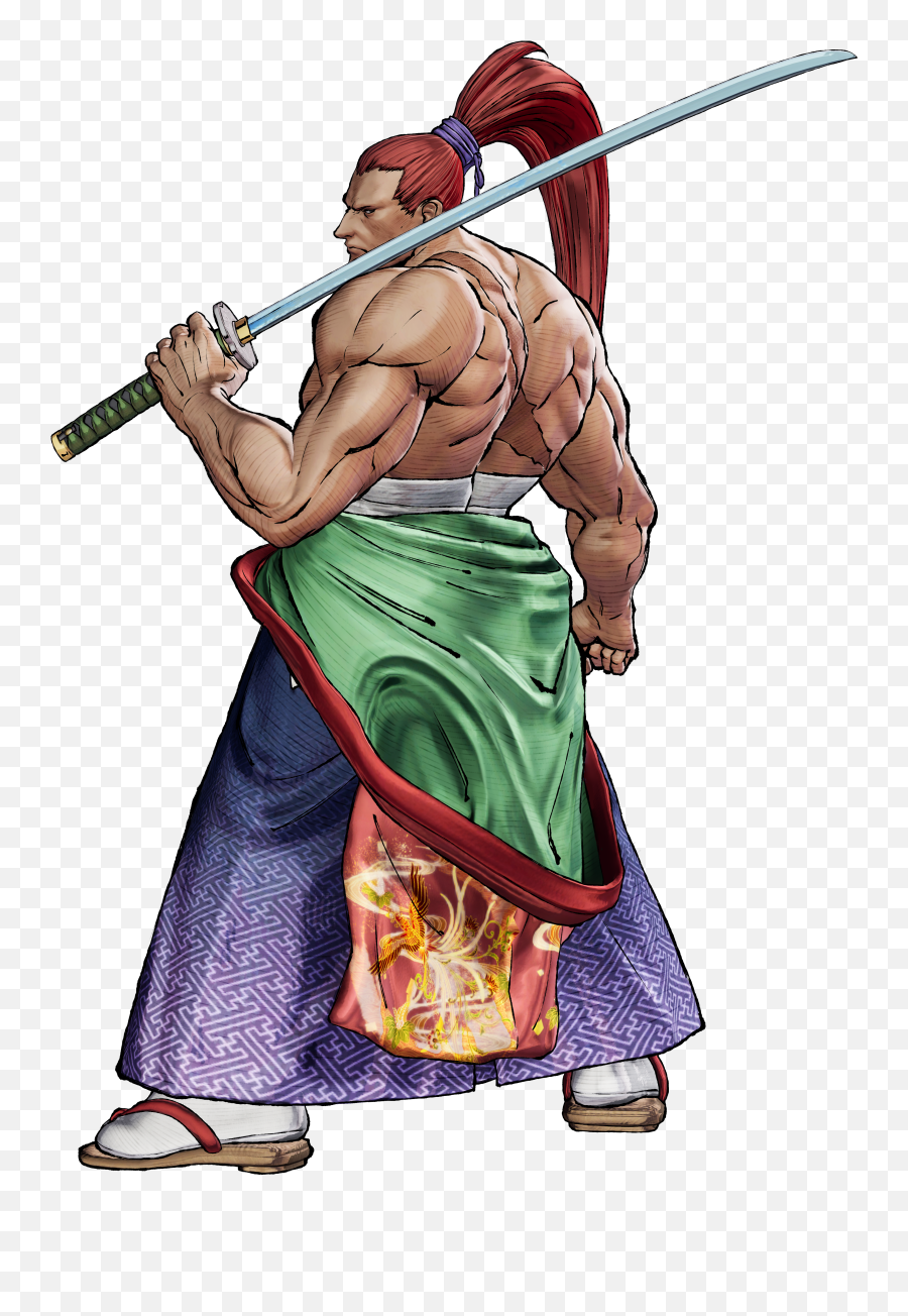 Kibagami Genjuro Samurai Spirits Danbooru - Samurai Shodown Png,Katana Transparent Background