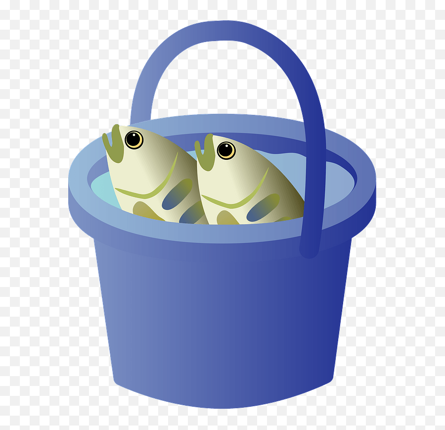 Bucket Of Fish Clipart - Fish In A Bucket Clip Art Png,Bucket Clipart Png