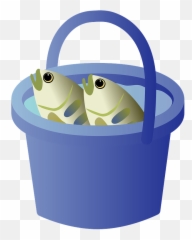 Bucket Of Fish Clipart - Fish In A Bucket Clip Art Png,Bucket Clipart Png