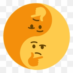 Molanguinhuu Memes Tirinhas Engraçado - Thinking Emoji Yin Yang png