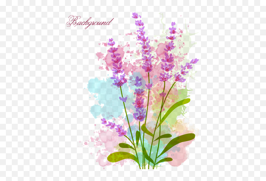 Download Vector Stock Watercolor Flowers Material - Watercolor Painting Png,Watercolor Flower Png